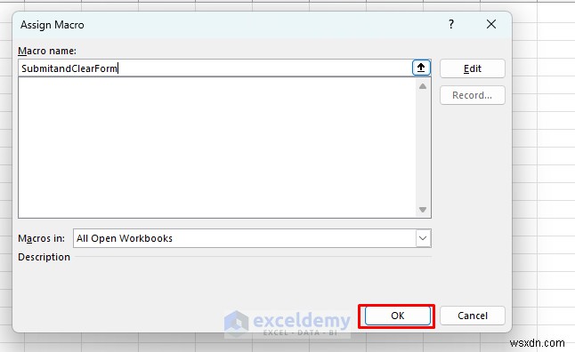 Tạo biểu mẫu Excel tự xóa bằng VBA và các dãy được đặt tên 