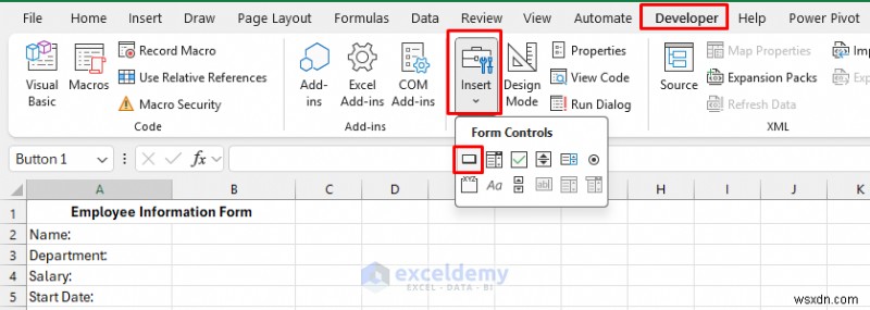 Tạo biểu mẫu Excel tự xóa bằng VBA và các dãy được đặt tên 