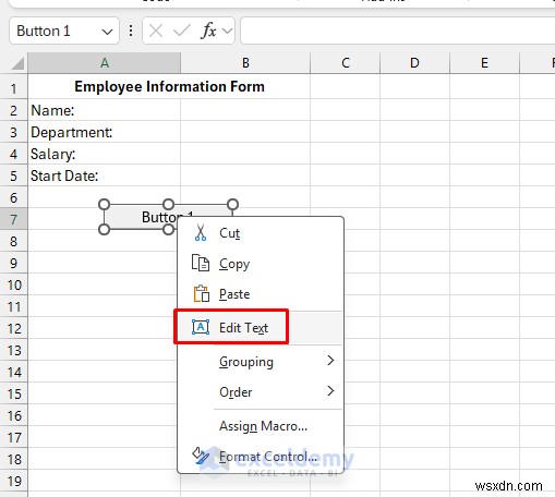 Tạo biểu mẫu Excel tự xóa bằng VBA và các dãy được đặt tên 