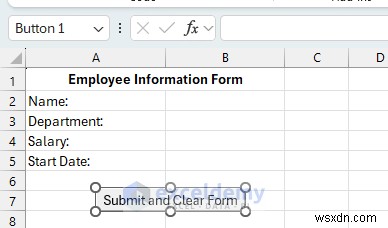 Tạo biểu mẫu Excel tự xóa bằng VBA và các dãy được đặt tên 