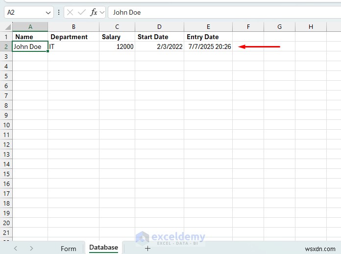 Tạo biểu mẫu Excel tự xóa bằng VBA và các dãy được đặt tên 