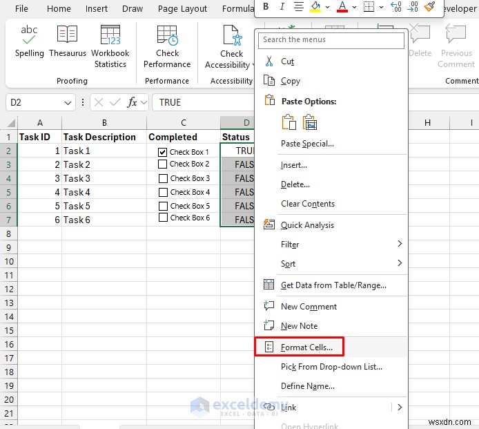 Tạo danh sách kiểm tra bị khóa cho đến khi hoàn thành trong Excel:Hướng dẫn từng bước với tính năng bảo vệ logic và trang tính 