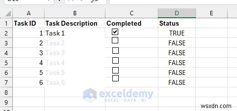 Tạo danh sách kiểm tra bị khóa cho đến khi hoàn thành trong Excel:Hướng dẫn từng bước với tính năng bảo vệ logic và trang tính 