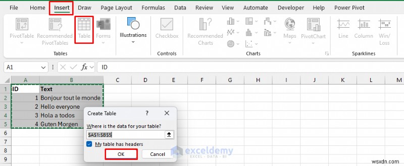 Tự động phát hiện ngôn ngữ trong ô Excel bằng Power Query &VBA 