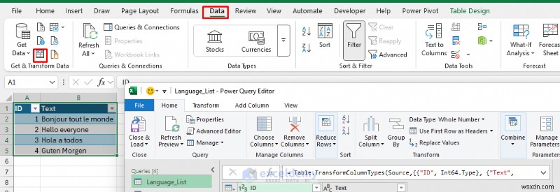 Tự động phát hiện ngôn ngữ trong ô Excel bằng Power Query &VBA 