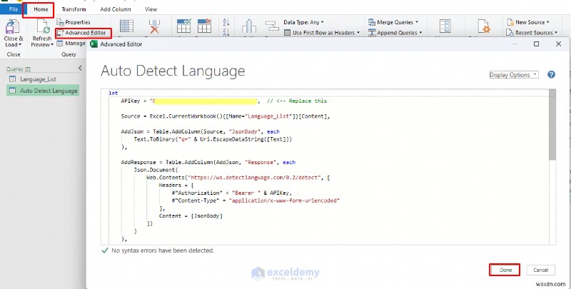 Tự động phát hiện ngôn ngữ trong ô Excel bằng Power Query &VBA 