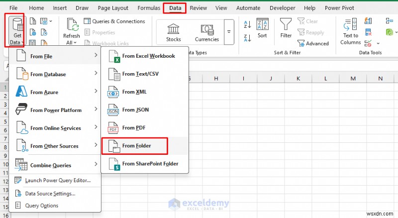 Tải lên tệp kéo và thả liền mạch trong Excel bằng Power Query