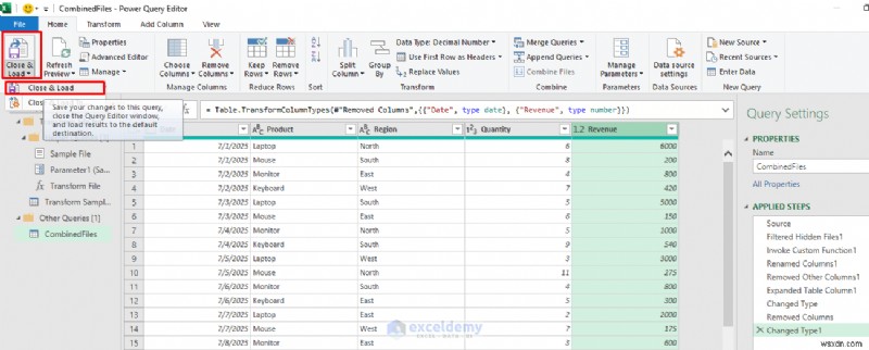 Tải lên tệp kéo và thả liền mạch trong Excel bằng Power Query