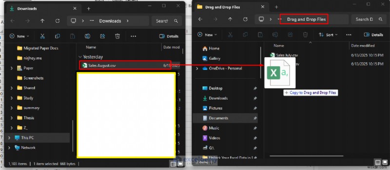 Tải lên tệp kéo và thả liền mạch trong Excel bằng Power Query
