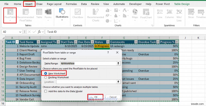 Chuyển đổi Excel thành Công cụ tự động hóa quy trình làm việc nâng cao