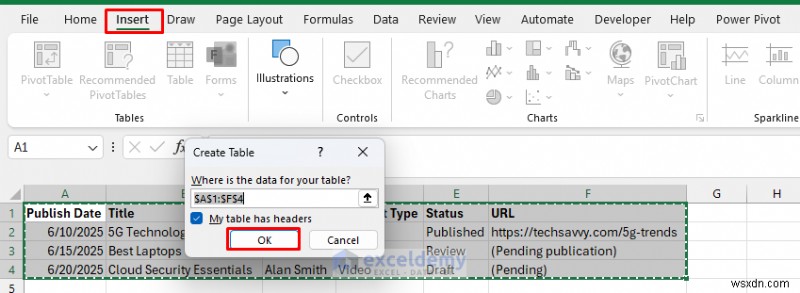 Sử dụng Excel làm CMS nhẹ để lập kế hoạch nội dung trang web dễ dàng 