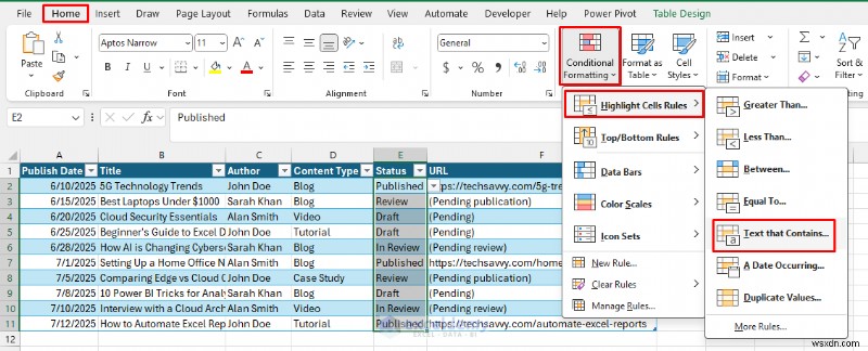 Sử dụng Excel làm CMS nhẹ để lập kế hoạch nội dung trang web dễ dàng 