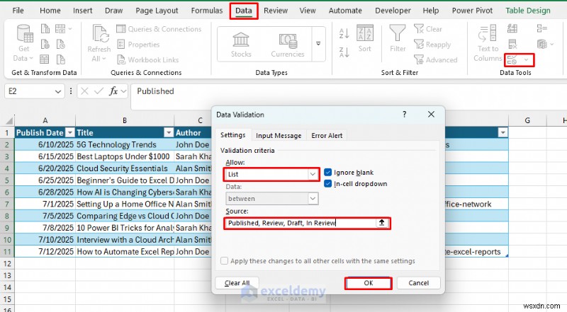 Sử dụng Excel làm CMS nhẹ để lập kế hoạch nội dung trang web dễ dàng 