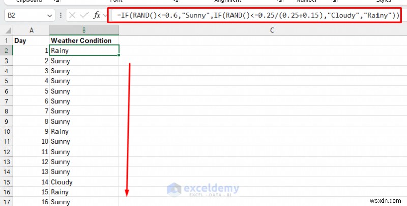 Mô phỏng Excel:Từ việc lật đồng xu đến dự báo thời tiết 