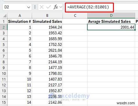 Mô phỏng Excel:Từ việc lật đồng xu đến dự báo thời tiết 