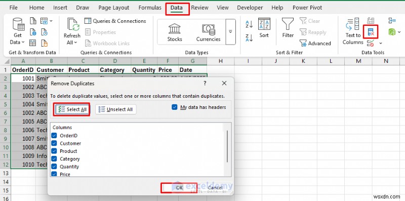 8 phương pháp đã được chứng minh để loại bỏ dữ liệu trùng lặp trong Excel mà vẫn đảm bảo tính toàn vẹn 