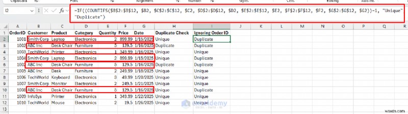 8 phương pháp đã được chứng minh để loại bỏ dữ liệu trùng lặp trong Excel mà vẫn đảm bảo tính toàn vẹn 