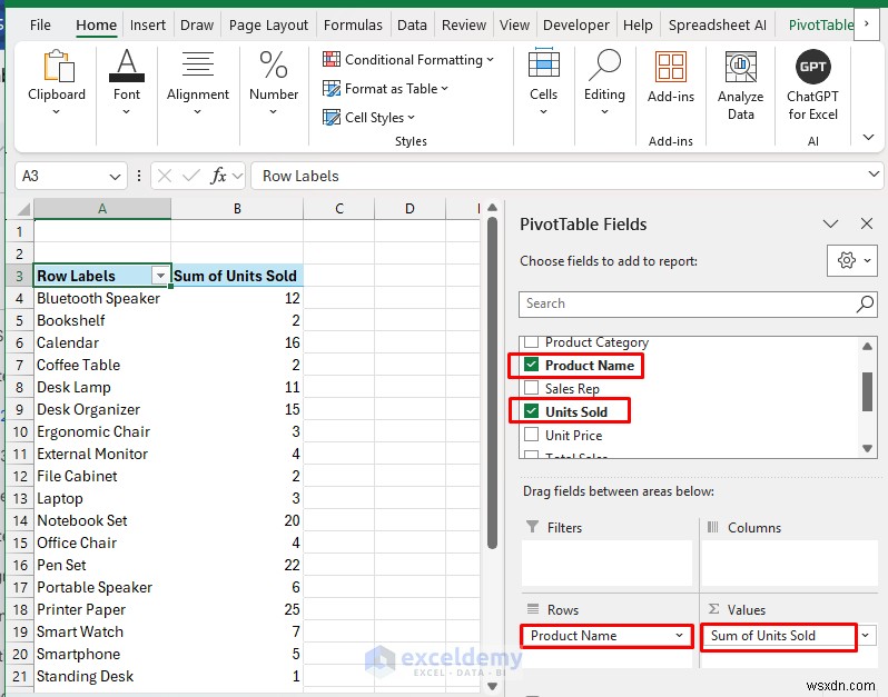 Tạo bảng thông tin tương tác thời gian thực trong Excel bằng PivotTable &Slicers 