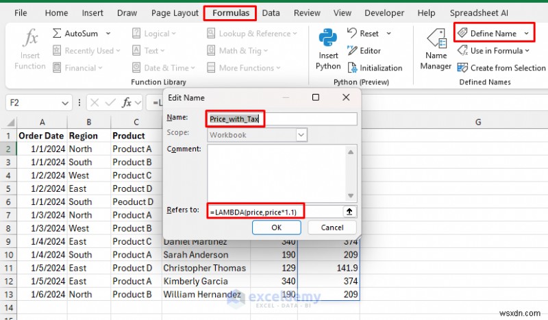 Xây dựng các hàm Excel tùy chỉnh có thể tái sử dụng bằng LAMBDA – Không cần VBA 