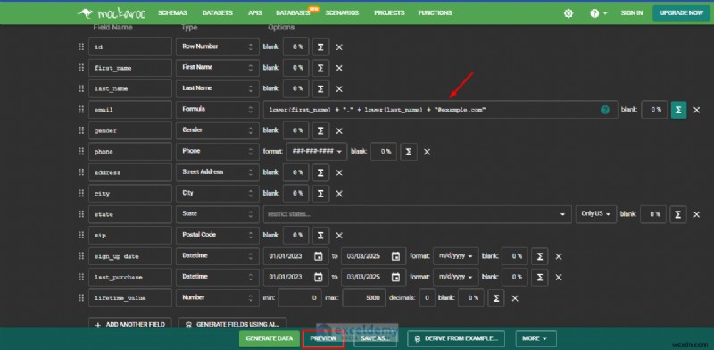 Tạo dữ liệu kiểm tra Excel thực tế nhanh chóng với Mockaroo 