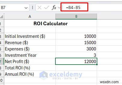 Xây dựng Công cụ tính ROI đáng tin cậy trong Excel – Hướng dẫn từng bước 