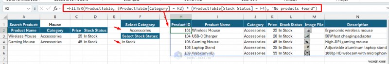 Xây dựng danh mục sản phẩm động trong Excel:Hướng dẫn từng bước