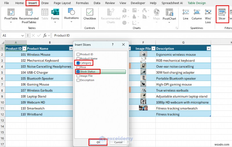 Xây dựng danh mục sản phẩm động trong Excel:Hướng dẫn từng bước