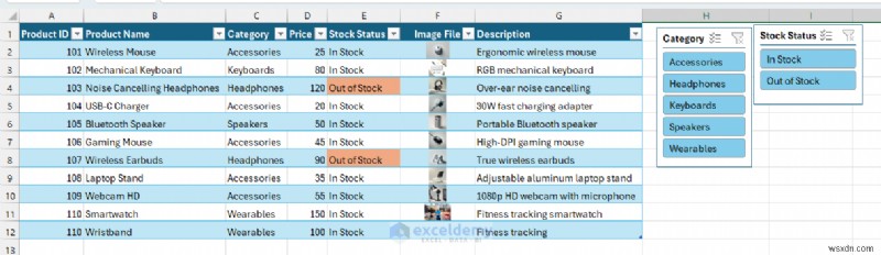 Xây dựng danh mục sản phẩm động trong Excel:Hướng dẫn từng bước