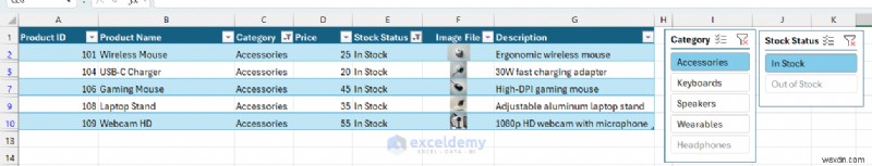 Xây dựng danh mục sản phẩm động trong Excel:Hướng dẫn từng bước
