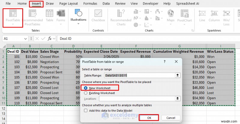 Tạo Dự báo quy trình bán hàng đáng tin cậy trong Excel – Hướng dẫn từng bước 