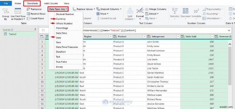 Tạo bảng thông tin thời gian thực động bằng Excel Power Query 