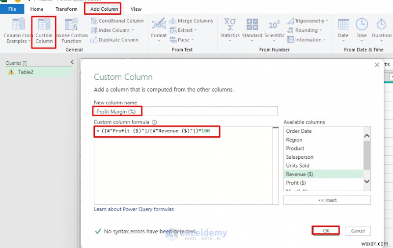Tạo bảng thông tin thời gian thực động bằng Excel Power Query 