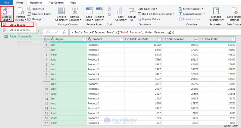 Tạo bảng thông tin thời gian thực động bằng Excel Power Query 