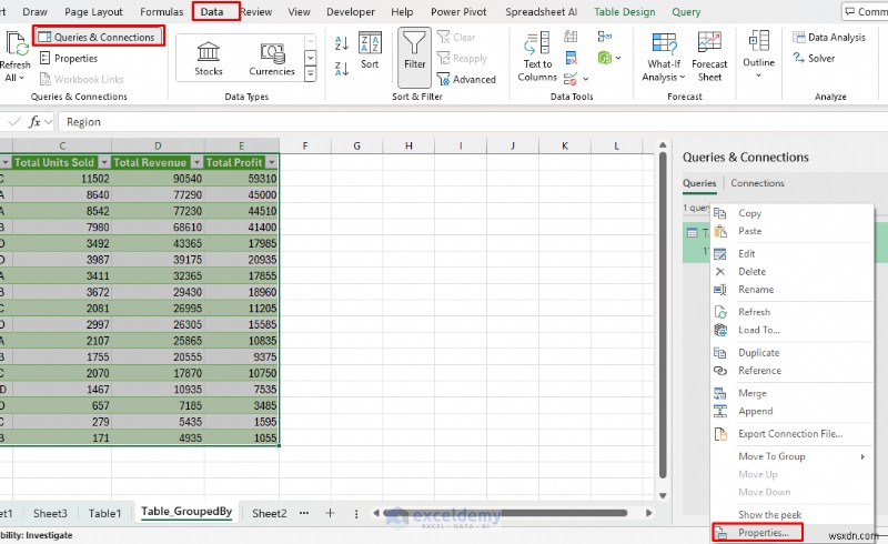 Tạo bảng thông tin thời gian thực động bằng Excel Power Query 
