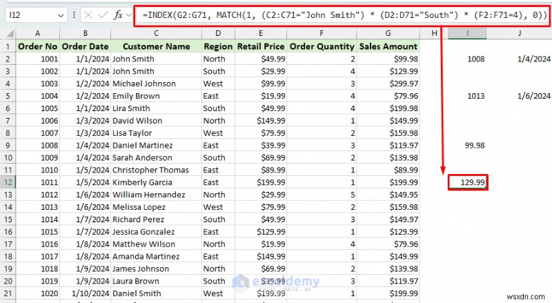 Nắm vững cách tra cứu Excel nâng cao:Ngoài VLOOKUP với XLOOKUP &INDEX-MATCH-MATCH 