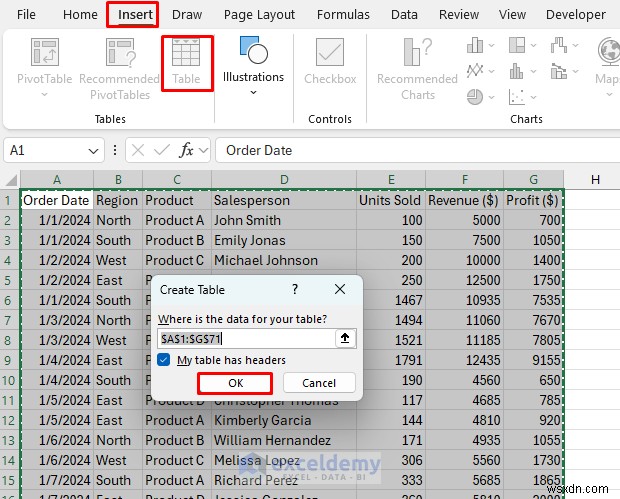 Xây dựng bảng điều khiển Excel tương tác bằng cách sử dụng điều khiển biểu mẫu (Không cần VBA)