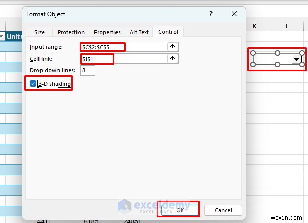 Xây dựng bảng điều khiển Excel tương tác bằng cách sử dụng điều khiển biểu mẫu (Không cần VBA)