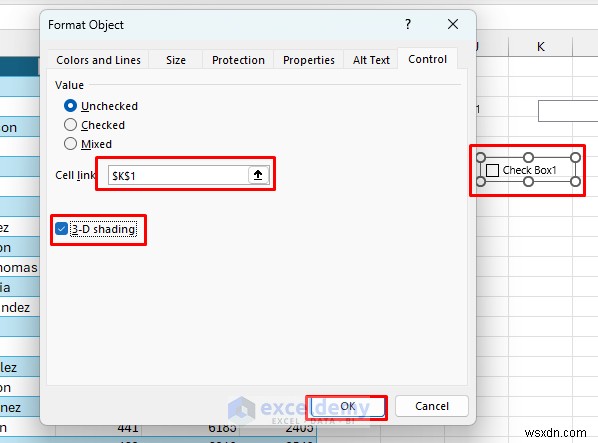 Xây dựng bảng điều khiển Excel tương tác bằng cách sử dụng điều khiển biểu mẫu (Không cần VBA)