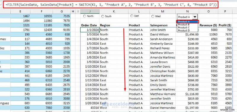 Xây dựng bảng điều khiển Excel tương tác bằng cách sử dụng điều khiển biểu mẫu (Không cần VBA)