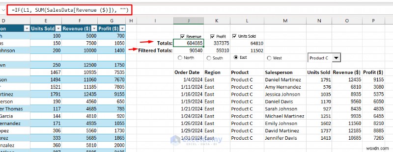 Xây dựng bảng điều khiển Excel tương tác bằng cách sử dụng điều khiển biểu mẫu (Không cần VBA)