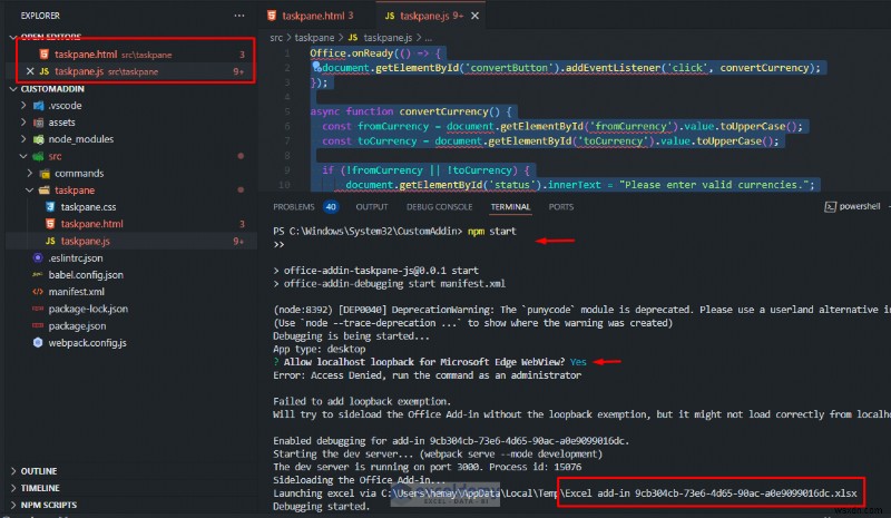 Tạo phần bổ trợ Excel mạnh mẽ:Hướng dẫn JavaScript từng bước
