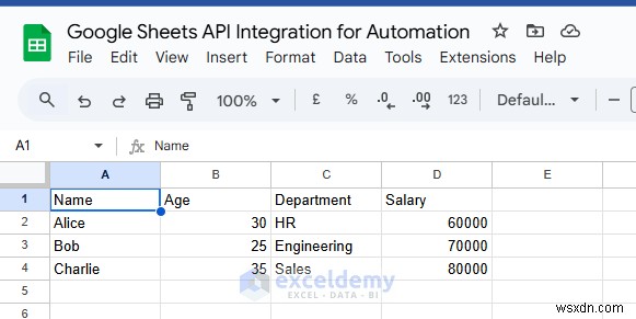 Tự động hóa quy trình làm việc của bạn bằng tính năng tích hợp API Google Trang tính 