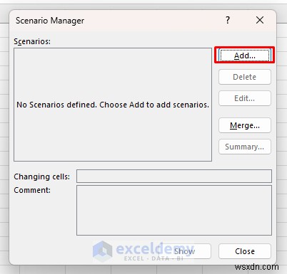 Trình quản lý kịch bản Master Excel:Lập kế hoạch và dự báo tài chính nâng cao