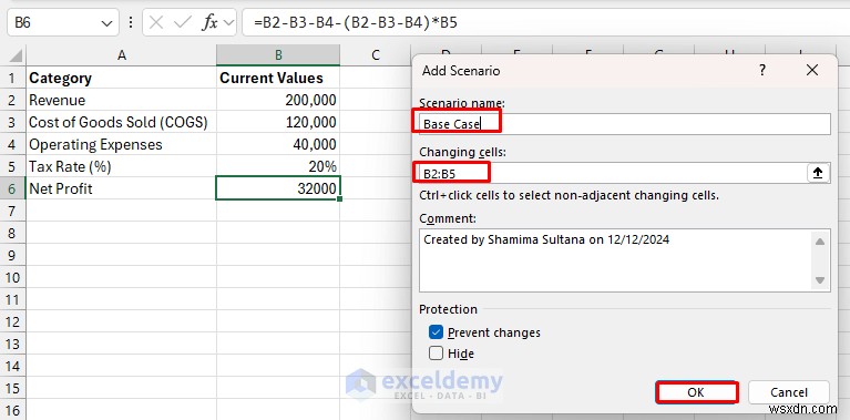 Trình quản lý kịch bản Master Excel:Lập kế hoạch và dự báo tài chính nâng cao
