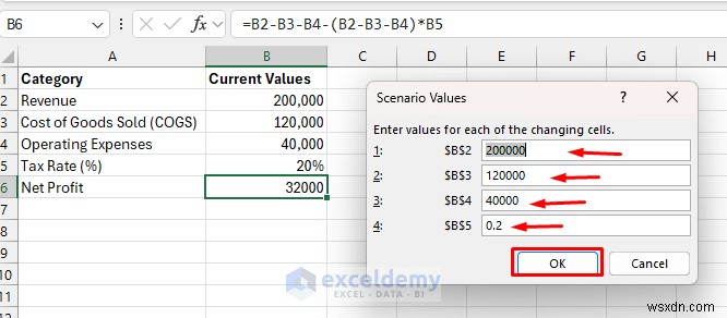 Trình quản lý kịch bản Master Excel:Lập kế hoạch và dự báo tài chính nâng cao
