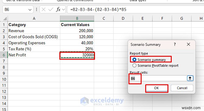 Trình quản lý kịch bản Master Excel:Lập kế hoạch và dự báo tài chính nâng cao