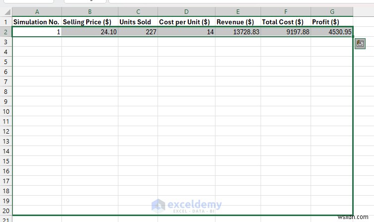 Hướng dẫn Excel:Xây dựng mô phỏng Monte Carlo để ra quyết định dựa trên dữ liệu 
