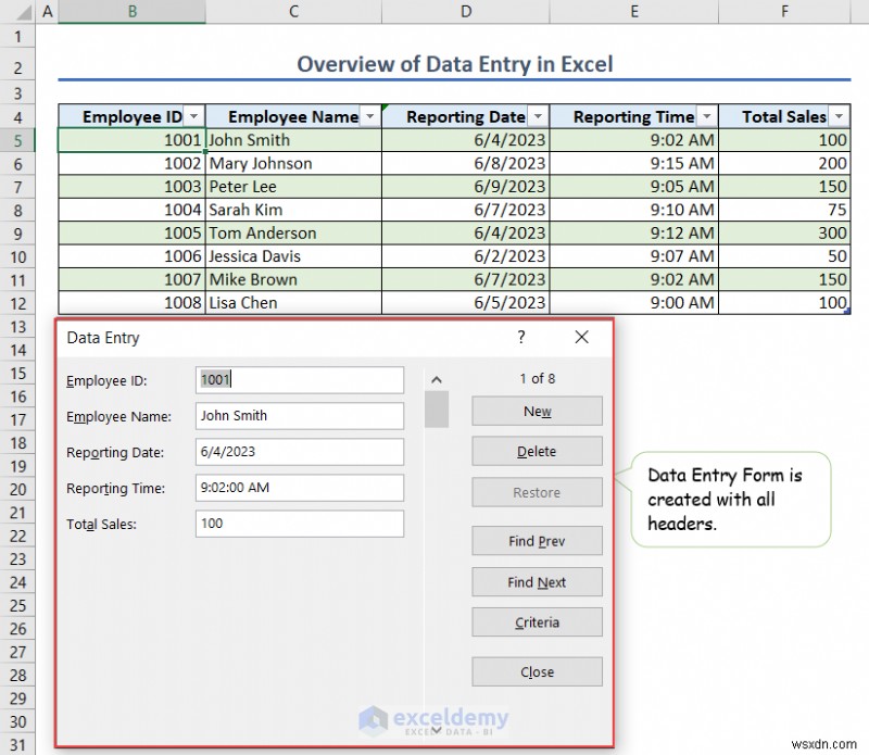 Nhập dữ liệu Excel thành thạo:Khái niệm cơ bản, biểu mẫu và xử lý lỗi 