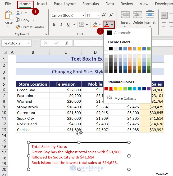 Làm chủ các hộp văn bản trong Excel:Hướng dẫn toàn diện 