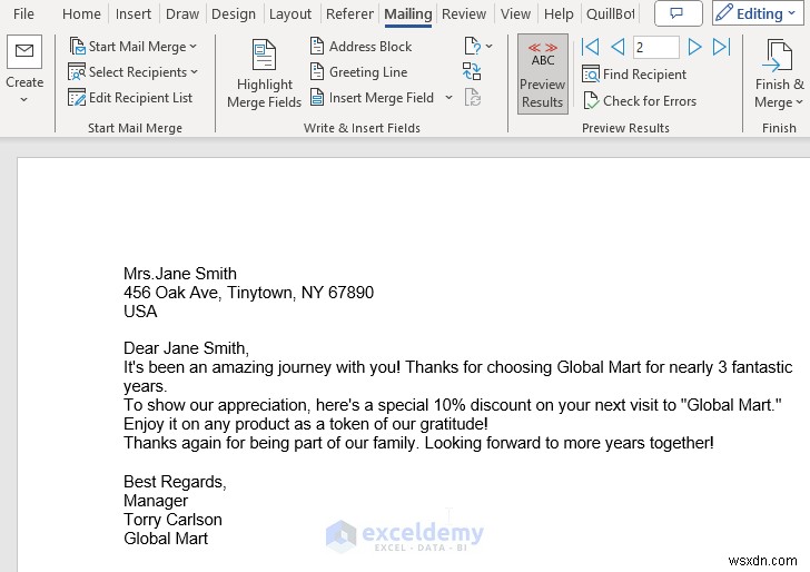 Làm chủ việc trộn thư trong Excel:Mục đích, quy trình, lợi ích và hạn chế 
